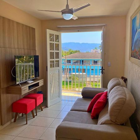 Lindo Apartamento Praia Grande Tenório pé na areia com ar Ubatuba Exterior foto
